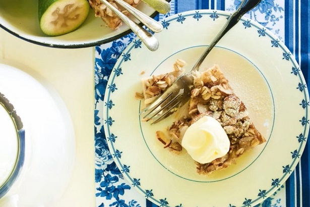 Feijoa almond shortcake